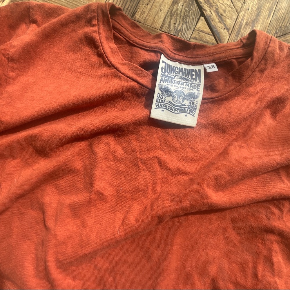 Jungmaven Super Cropped Lorel Tee in Rooibos XS